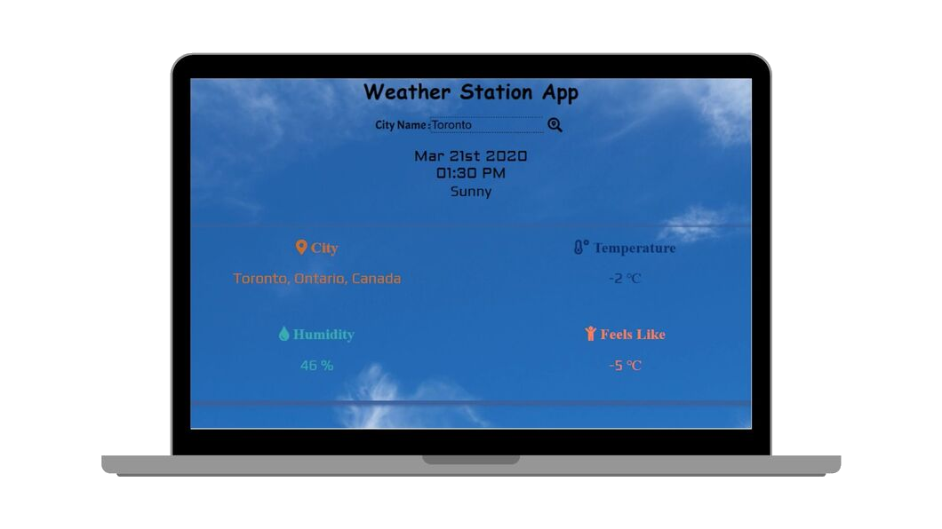 Weather App project tells current temperature of the city